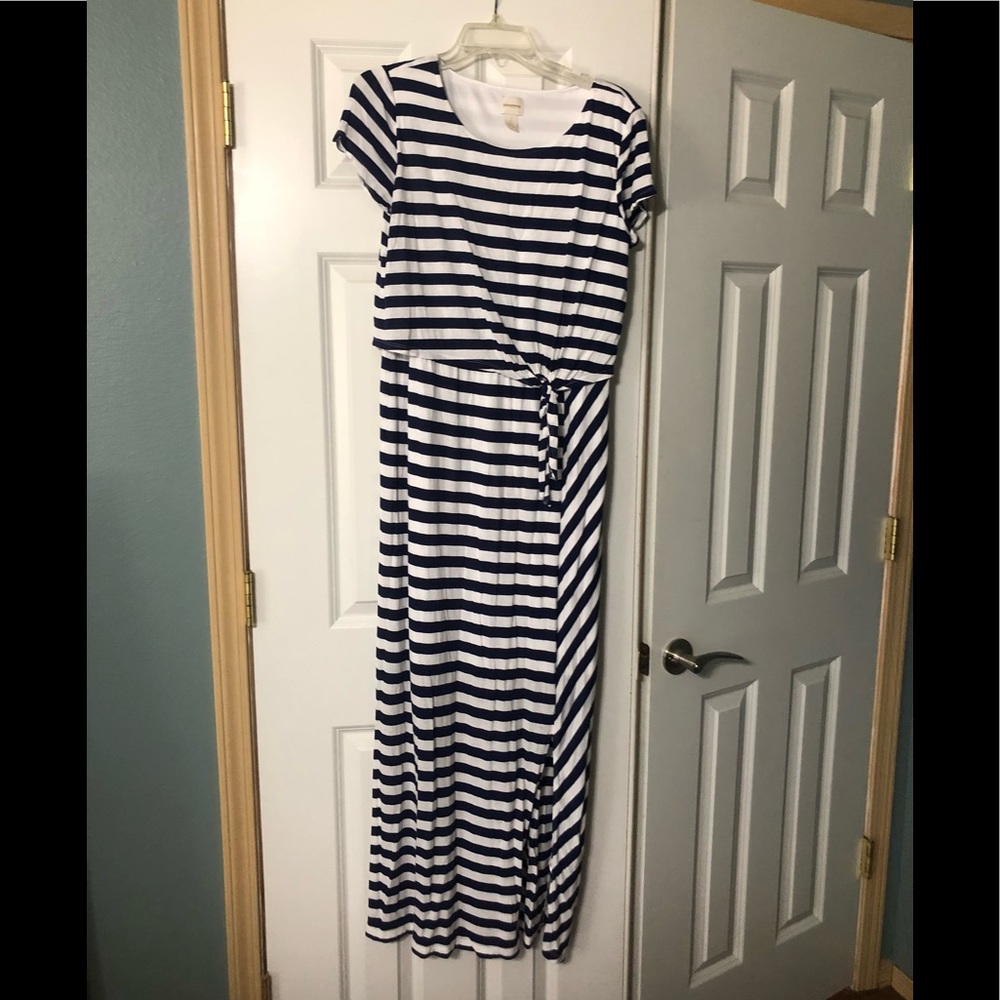 SOLD-Chico’s Blue & White Striped Dress - Size 2